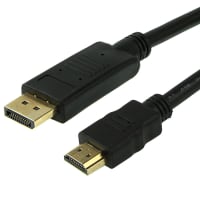 Cavo DP su HDMI (tipo A) per connettere un pc a un monitor per esempio - Filo di 1,8 metri per portare un segnale audiovideo da una fonte (pc) a un monitor/schermo con porta HDMI