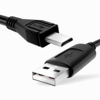 USB-A 2.0 > micro USB (2.0 - lang) - 1A - black - PVC cord - PVC plug - 1m