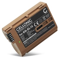 1x Batteri till Nikon D850 D750 D7500 1 V1 D810 D800 D7100 D7000 EN-EL15 EN-EL15b EN-EL15a (2250mAh, 7.4V) från CELLONIC