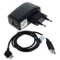 Telefonoplader til Samsung SGH-C170, SGH-E250, SGH-M300, SGH-P300, SGH-U700 18 Pin Connector Smartphone opladerkabel 1m 5W 1A / 1000mA + USB Kabel