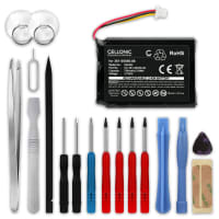 Batteri for Garmin Camper 780, Drive 61 LMT S, Dash Cam 35,DriveSmart 5 LMT, Nüvi 57LM 361-00056-08 (750mAh, 3.7V) + Verktøy fra CELLONIC