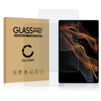 2x CELLONIC® Screen Protector for Samsung Galaxy Tab S8 ultra X906B Tablet Screen Cover Film - 2.5D 0,33mm Full Glue Gennemsigtig glas til skærmbeskytter hærdet i 9 timer