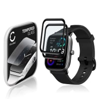 2x Displaybeschermglas Amazfit GTS 2 mini (3D Full Cover, 9H, 0,33mm, Full Glue) Tempered Glass