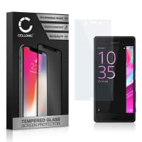 CELLONIC® Display Schutzglas kompatibel mit Sony Xperia X Compact Handyglas - 3D Full Cover 9H 0,33mm Edge Glue Transparent - Handy Schutzfolie Displayschutz Glas Folie, Screen Protector Glass