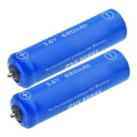 2x Batterij compatibel met Panasonic ES8807, ES8249, ES8109, ES4000, ES365, ES364, ER230, ER217 - K0360-0570 680mAh vervangende accu reservebatterij extra energie