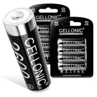 8 x CELLONIC® ladattava AA-paristo, NiMH, 1.2V, 2600mAh kapasiteetti, AA / Mignon / R6 / LR6