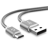 Camera USB Cable for Sony A6000 A6300 A6500 A5100 A5000 FDR-X3000 A7s II A7r ii A7 ii DSC-RX100 DSC-HX400V 1m Fast Charging Data Cable for Camera 2.4A Charger Lead Nylon - Grey