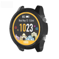 subtel® Beskyttelsesetui til Garmin Forerunner 935 Fitness Tracker GPS Smart Watch Cover Smartwatch Corner Edge Protector Bumper Case Frame - Sort