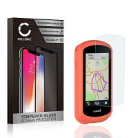 Backcover + Displaybeschermglas voor Garmin Edge 1030 / Edge 1030 Plus - Siliconen, oranje Tasje Zakje Hoesje