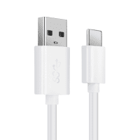 Câble USB C Type C de 1m transfert de données et charge 3A blanc en PVC