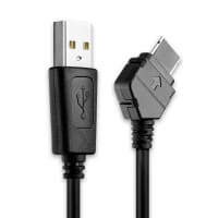 USB Kabel for Samsung SGH-E250, SGH-P300, SGH-U700, SGH-X830, SGH-D900, SGH-E900 - 1m Ladekabel USB Ledning PVC Datakabel svart