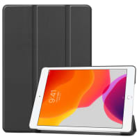 Smart Case for Apple iPad 10.2 2019, 2020, 2021 (7th, 8th, 9th Gen) - Kunstlær, svart shell pocket tasker