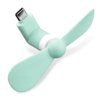 CELLONIC® USB C Phone Fan for Smartphone, Mobile Phone, Tablet, Switch - Cute & Powerful Type C OTG Plug In Mobile Fan - Mini, Portable Travel Fan - turquoise