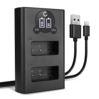 Chargeur Double USB LP-E17 pour batterie LC-E17 de Canon EOS 200D, 250D, 800D