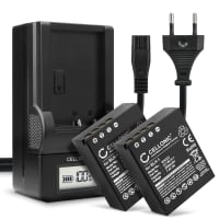 2x Batteri for Olympus OM-D E-M1 Mark II, OM-D E-M1X Kameraer 2000mAh + Lader fra CELLONIC