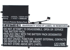 Battery for HP ElitePad 900, 900 G1, D7X24PA, D3H85UT, AT02025XL, AT02XL 7.4V 3500mAh from subtel