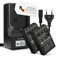 2x CELLONIC Camera Battery for Olympus Pen E-PL7, OM-D E-M10 Mark II, Olympus Stylus 1, Pen E-PL6, E-450, E‑P3 Replacement BCS-1 BCS-5 Battery 1000mAh Backup + Charger BLS-5 BLS-50