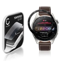 CELLONIC® Skærmbeskytter til Huawei Watch 3 Pro Fitness Tracker Smart Watch Face Protector - 3D Full Cover 0,33mm Full Glue Glas hærdet i 9 timer Gennemsigtig