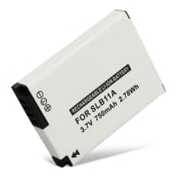 EA-SLB11A, SLB11A, SLB-11A Batteri för Samsung WB100 WB5000 WB550 WB600 WB2000 EX1 PL50 PL55 PL65 L200 L100 ES60 ES55 ST1000 TL240 CL5, 750mAh Kamera-ersättningsbatteri med lång batteritid