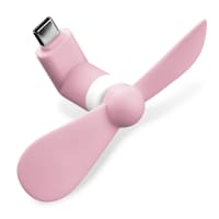 CELLONIC USB C Phone Fan for Smartphone, Mobile Phone, Tablet, Switch - Cute & Powerful Type C OTG Plug In Mobile Fan - Mini, Portable Travel Fan - Pink