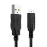 14 Pin Connector til USB A kamerakabel for Panasonic Lumix DMC-TZ7, DMC-GH2, DMC-FZ100 hurtigladende datakabel K1HY08YY0031, svart, PVC, 1.5m fra CELLONIC