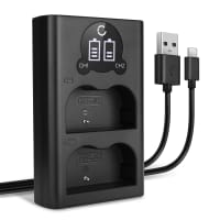 Caricabatterie Doppio USB MH-18a per EN-EL3 EN-EL3e EN-EL3a (Nikon D100 D200 D300 D300S D50 D700 D70s D80 D90) Caricatore Alimentatore