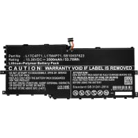 Batteri til Lenovo ThinkPad X1 Yoga Gen 3, X1 Yoga 2018, 01AV475, L17C4P71, L17M4P71, L17M4P73 Bærbar computer - 3500mAh 15.36V 