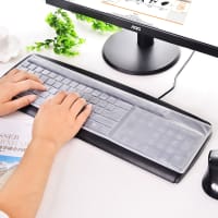 Desktop Keyboard Cover, ultra-tynn, silikon, gjennomsiktig