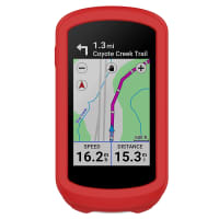 subtel® Funda Garmin Edge Explore 2, Funda de Silicona para dispositivos GPS bicicleta - Funda protectora en rojo Back Cover Bumper Case Shockproof