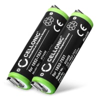 2x Batteria di ricambio 1852-7531 per Moser ChroMini Pro (1591) / Easy Style 1881 / Tondeo Eco-XS / Wella Contura - HS40 Affidabile sostituzione da 2000mAh rasoio spazzolino tagliacapelli elettrico