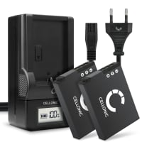 2x Batteri för Nikon CoolPix A900 W300 AW130 S9900 S9700 S9500 S9300 S9100 S8200 S6300 AW100s AW110s EN-EL12 1100mAh + Laddare från CELLONIC