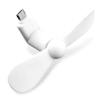 Fläkt för smartphone med micro-USB kontakt och OTG-möjlighet - Mobilfläkt i smart mjukt vit material för svalkande vind vart du än går
