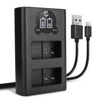 Chargeur Double USB DMW-BLC12 pour batterie DE-A80 DE-A80A de Panasonic Lumix DMC-FZ1000, FZ2000