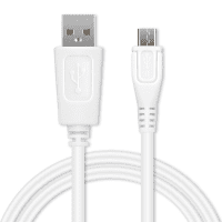 Micro USB Kabel für Samsung Galaxy S7, S6, S5, S4, S3, S2 / Edge / Plus / Note 5, 4, 3, 2 / A7, A6, A5, A3 Handy Ladekabel - 1m 1A PVC weiß - Datenkabel für Smartphone