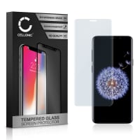 Vervangende screenprotector compatibel met Samsung Galaxy S9 Plus (SM-G965) smartphone (3D Full Cover, 9H, 0,33mm, Edge Glue)