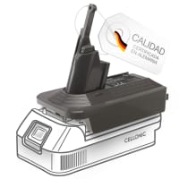 Adaptador de batería DeWalt 18V / 20V o Milwaukee 18V a Dyson V7 y Dyson V8 - Conversor de baterías para aspiradoras inalámbricas Dyson de CELLONIC