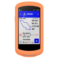 subtel® Funda Garmin Edge 1040 / Edge 1040 Solar, Funda de Silicona para dispositivos GPS bicicleta - Funda protectora en naranja Back Cover Bumper Case Shockproof