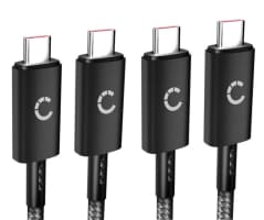 2xUSB C auf USB C kabel 100W, 1m – USB C Nylon Kabel, USB 3.1, 10 Gbit/s, 8K für  Handy, Tablet, Smartwatch, GPS, Lautsprecher uvm