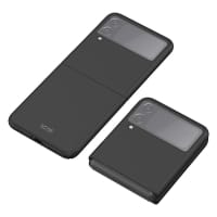 subtel Phone Case for Samsung Galaxy Z Flip3 5G (SM-F711) Hardened plastic Matte<br>Thin, Slim Protective Bumper Hardshell Back Cover Hardcase - Crystal Clear