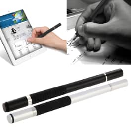 Valeur Le Noir Stylet 2 En 1 Pour Smartphone, Tablette, Crayon Capacitif De Dessin, écran Mobile