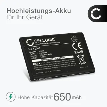 2x 043048,C0487,SV20405855 Ersatz Akku für Swissvoice ePure / ePure fulleco DUO - Telefon Ersatzakku - 650mAh Telefonakku, wiederaufladbare Batterie