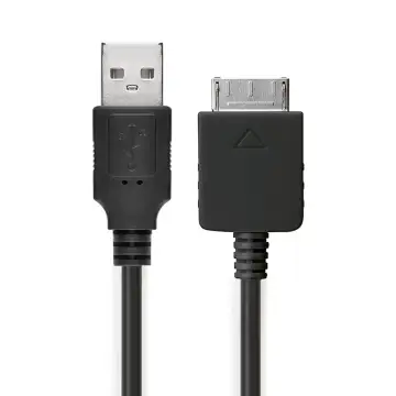 Cable USB para Sony Walkman NW-A55L NWZ-ZX2, NWZ-A15, -A10, NWZ-A816, -A818, NWZ-E858, NWZ-ZX1, -ZX100 - Cable de Carga y Datos 1m 1A negro PVC