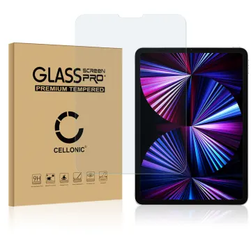 Protector de pantalla tablet Apple iPad Pro 11 (2018,2020,2021,2022) de CELLONIC® - (Calidad HD / 3D Case-friendly / 0,33mm / 9H), Tablet Screen protector, Tempered glass, Cristal templado