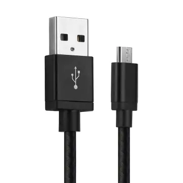 Cavo micro USB a USB A 2.0 - 1 m per fotocamera cellulare smartphone navigazione auricolare tablet cavo di ricarica 2A nero Nylon