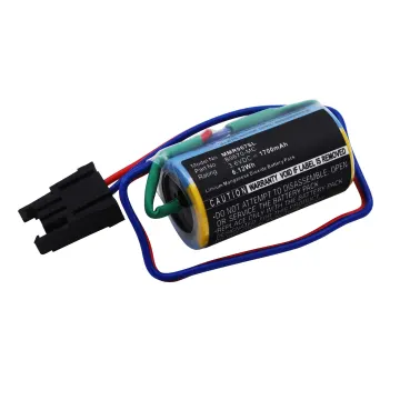 Batteria sostitutiva A6BAT, A6BAT-MRBAT, B9670-MC per Mitsubishi A1FXCPU, A Series PLCs, A1S Series PLC Affidabile ricambio da 1700mAh celle dalla lunga durata di vita utile