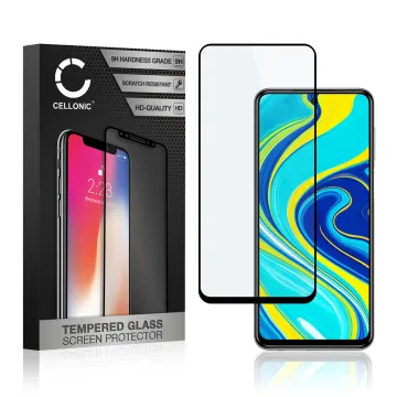Panssarilasi puhelimeen Xiaomi Redmi Note 9 Pro / Note 9 Pro Max / Note 9S - 3D Case-friendly, 9H, 0,33mm, Full Glue, Musta, CELLONIC