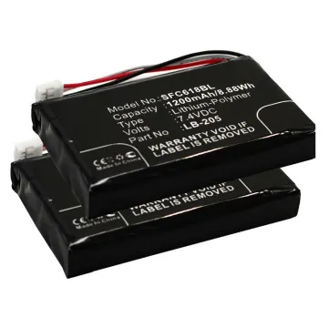 2x Batteria di ricambio 131-0477, LB-205 per POS Safescan 6185 Affidabile sostituzione da 1200mAh 131-0477, LB-205 per terminale di pagamento