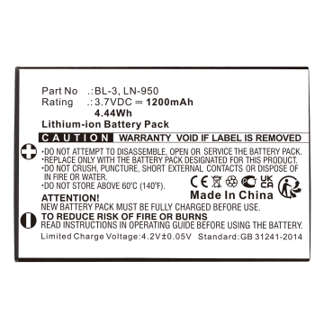 Baofeng - BL-3, Intel - LN-950 Battery for Baofeng BF-T6 UV3R / Yaesu VX3 1200mAh Battery Replacement