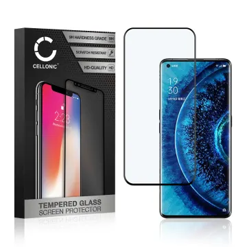 Screen Protector for Oppo Find X2 / Find X2 Pro Phone Screen Cover - 3D Full Cover 0,33mm Full Glue 9H Tempered Glass Smartphone Display Screen Guard Black