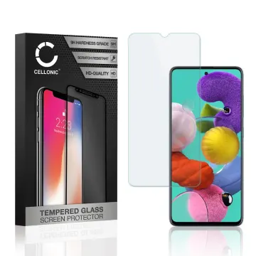 Vetro temperato CELLONIC® per Samsung Galaxy A51 (SM-A515), screen protector (2.5D 9H 0,33mm Full Glue) Trasparente Pellicola salva schermo per telefono cellulare smartphone